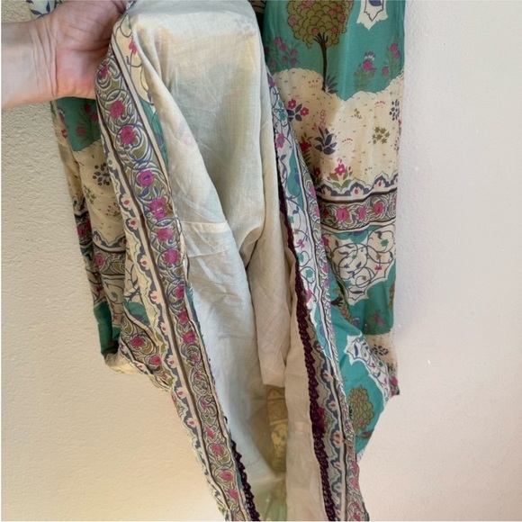 Anthropologie Maeve Purple Skoura Idyll Tree Print Halter Maxi Dress Size 0 - Picture 6 of 14